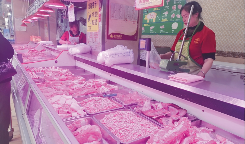 貴陽市多家超市和農貿市場豬肉價格出現漲幅