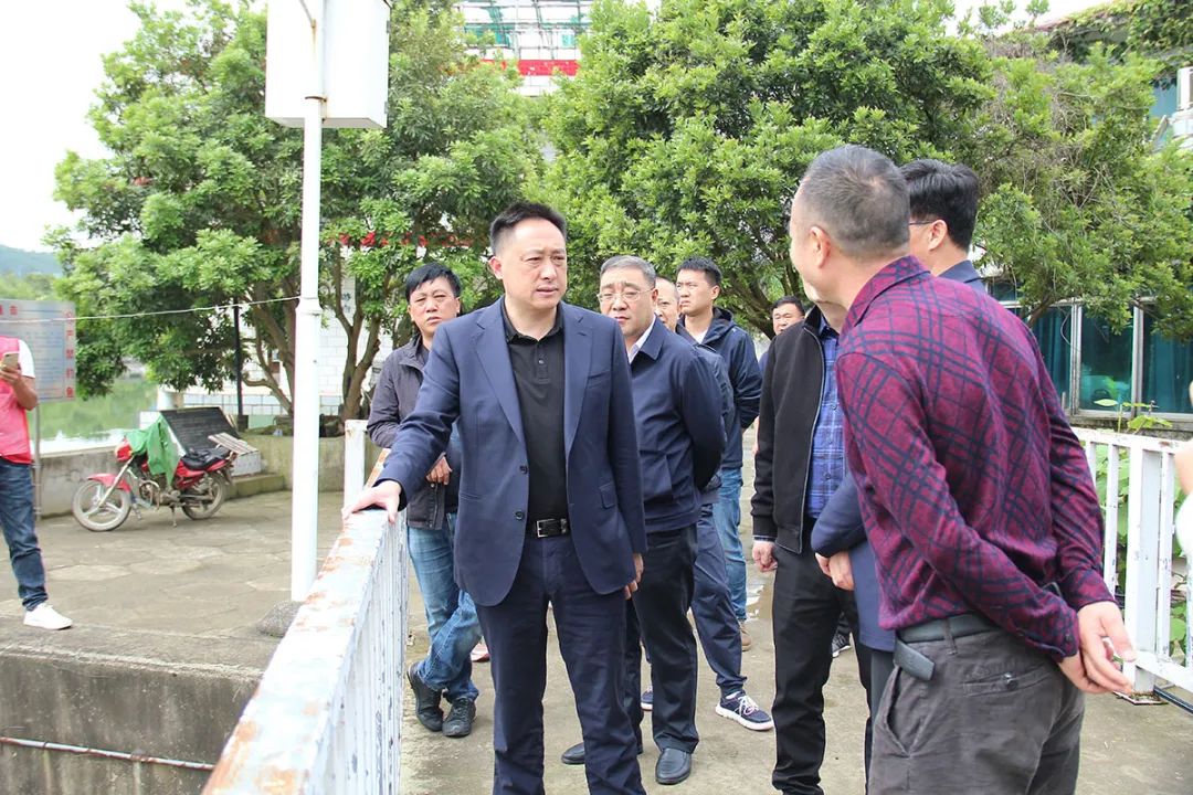 经济区党工委书记杨仁忠率队巡河并检查汛期安全工作