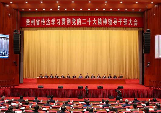 贵州省传达学习贯彻党的二十大精神领导干部大会召开 谌贻琴主持并讲话