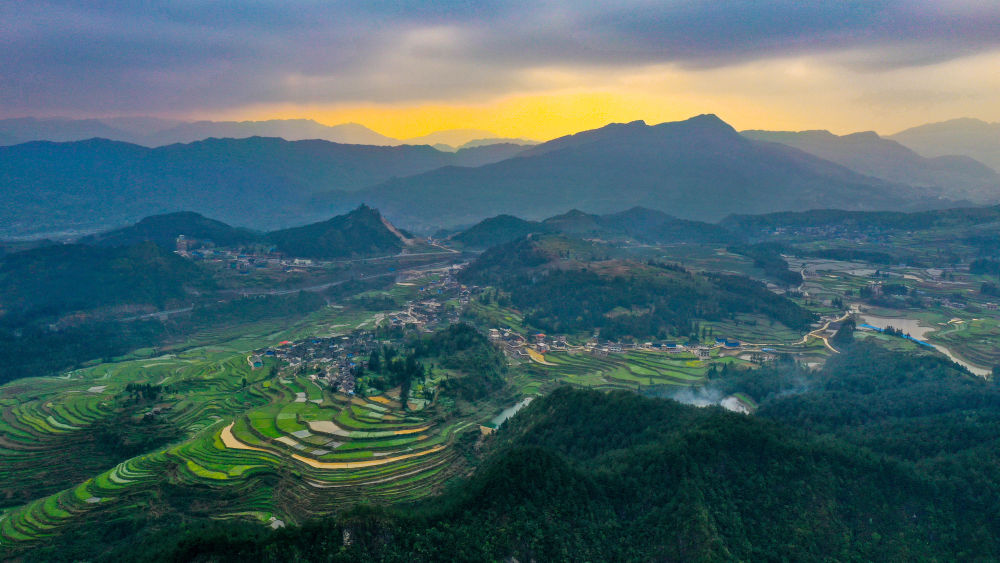 贵州丹寨高要梯田春光好