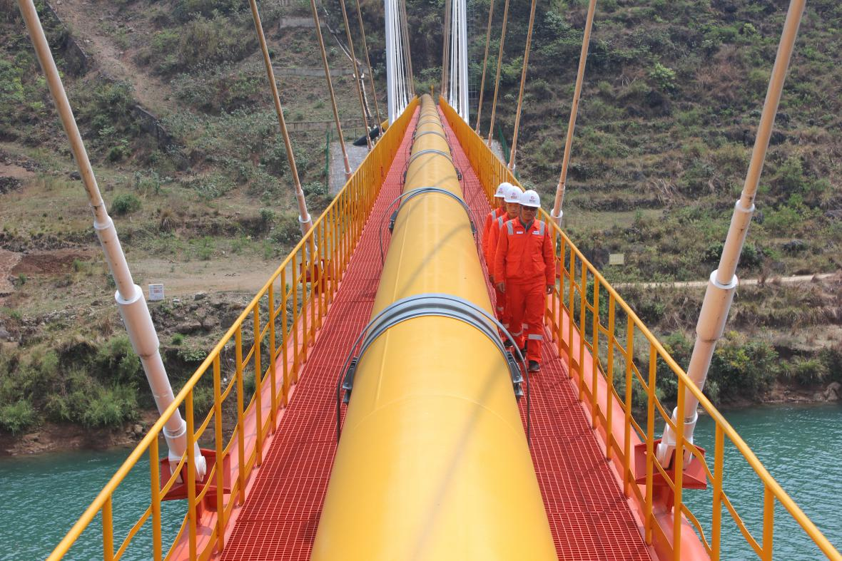 安顺作业区所辖的北盘江跨越,是中缅天然气管道跨越北盘江的工程,跨越