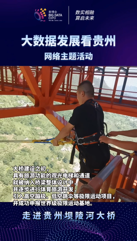 大数据发展看贵州丨玩的就是心跳！贵州坝陵河大桥蹦极刷新吉尼斯世界纪录