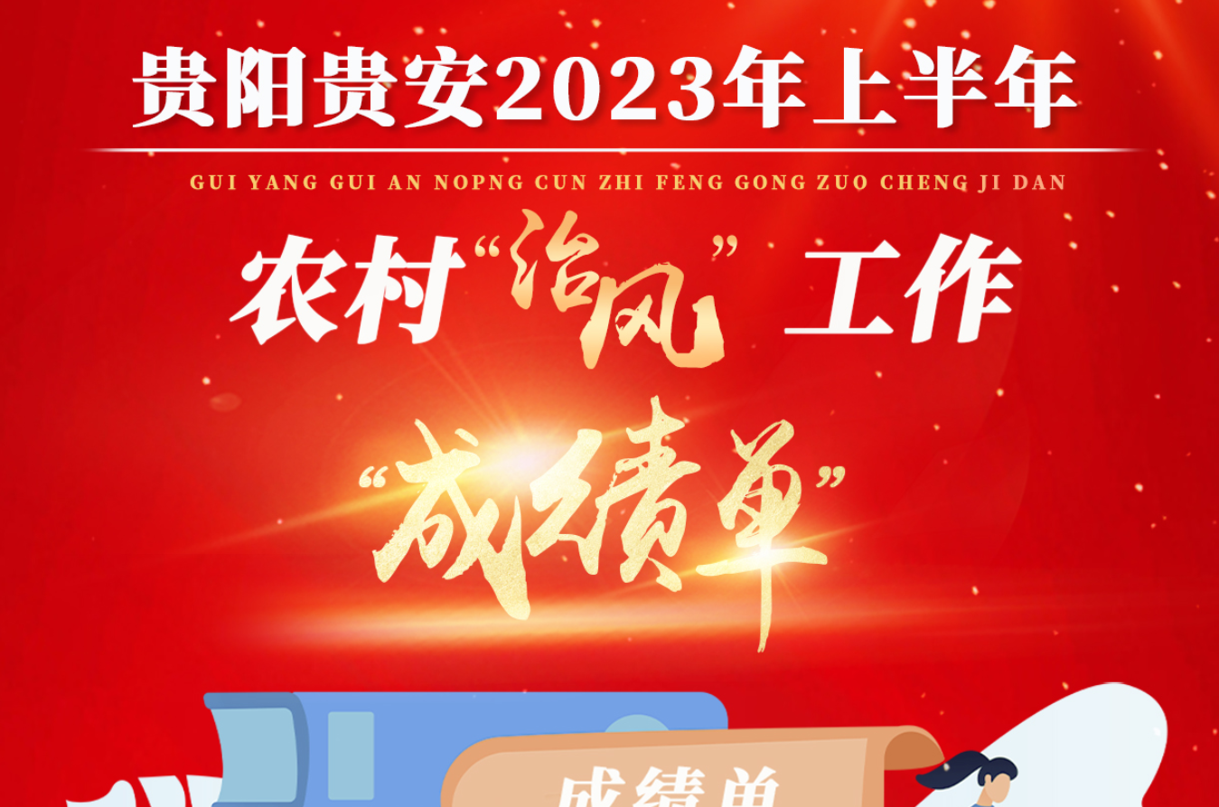 【一图读懂】贵阳贵安2023年上半年农村“治风”工作成绩单