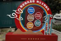 景观小品扮靓家园！阳光街道仙人洞社区花样开展“治风”宣传