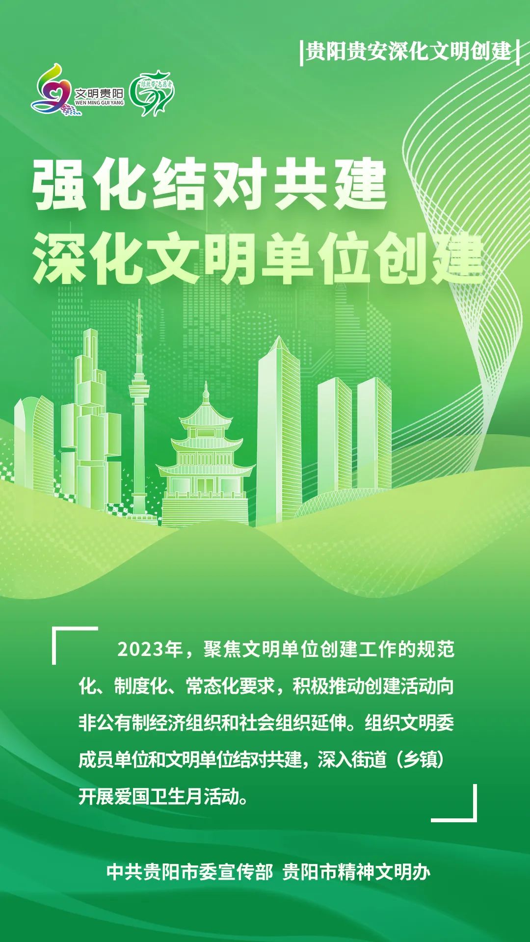 【贵阳贵安深化文明创建】文明海报 | 强化结对共建 深化文明单位创建