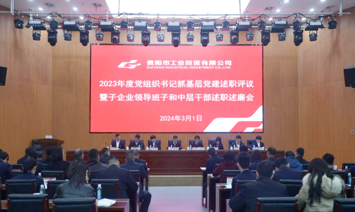 市工投公司党委召开2023年度党组织书记抓基层党建述职评议暨子企业领导班子和中层干部述职述廉会