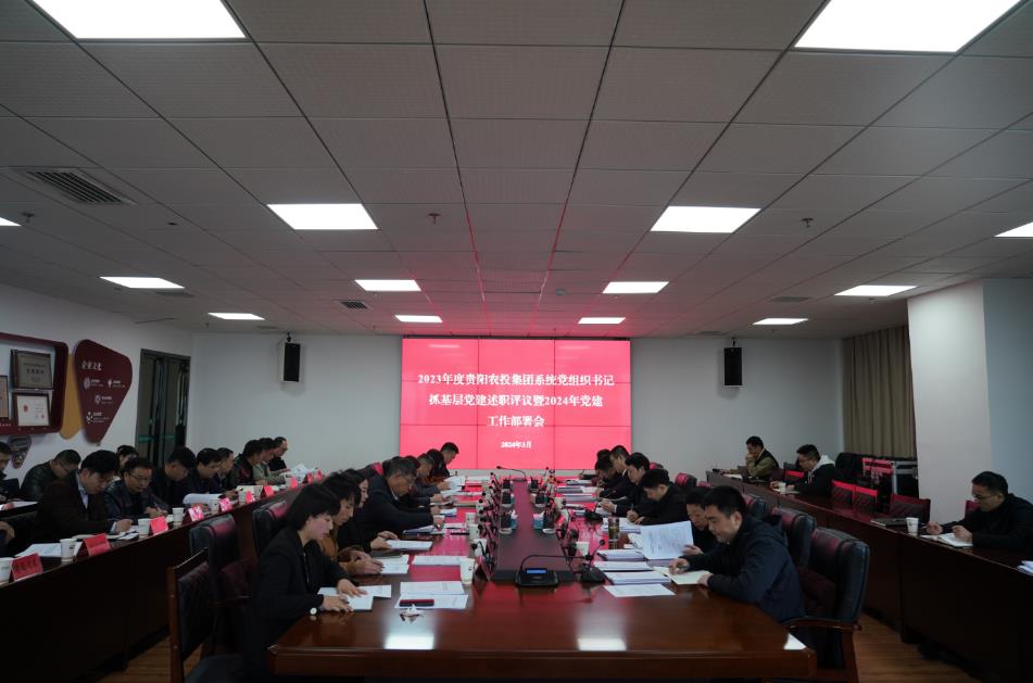 贵阳市农投集团召开2023年度党组织书记抓基层党建述职评议暨2024年党建工作部署会