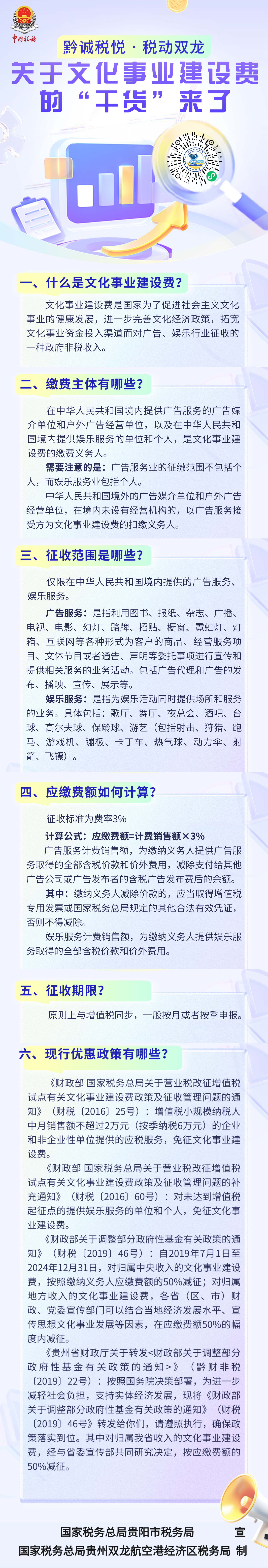 【税收小课堂】长图‖关于文化事业建设费的干货来了