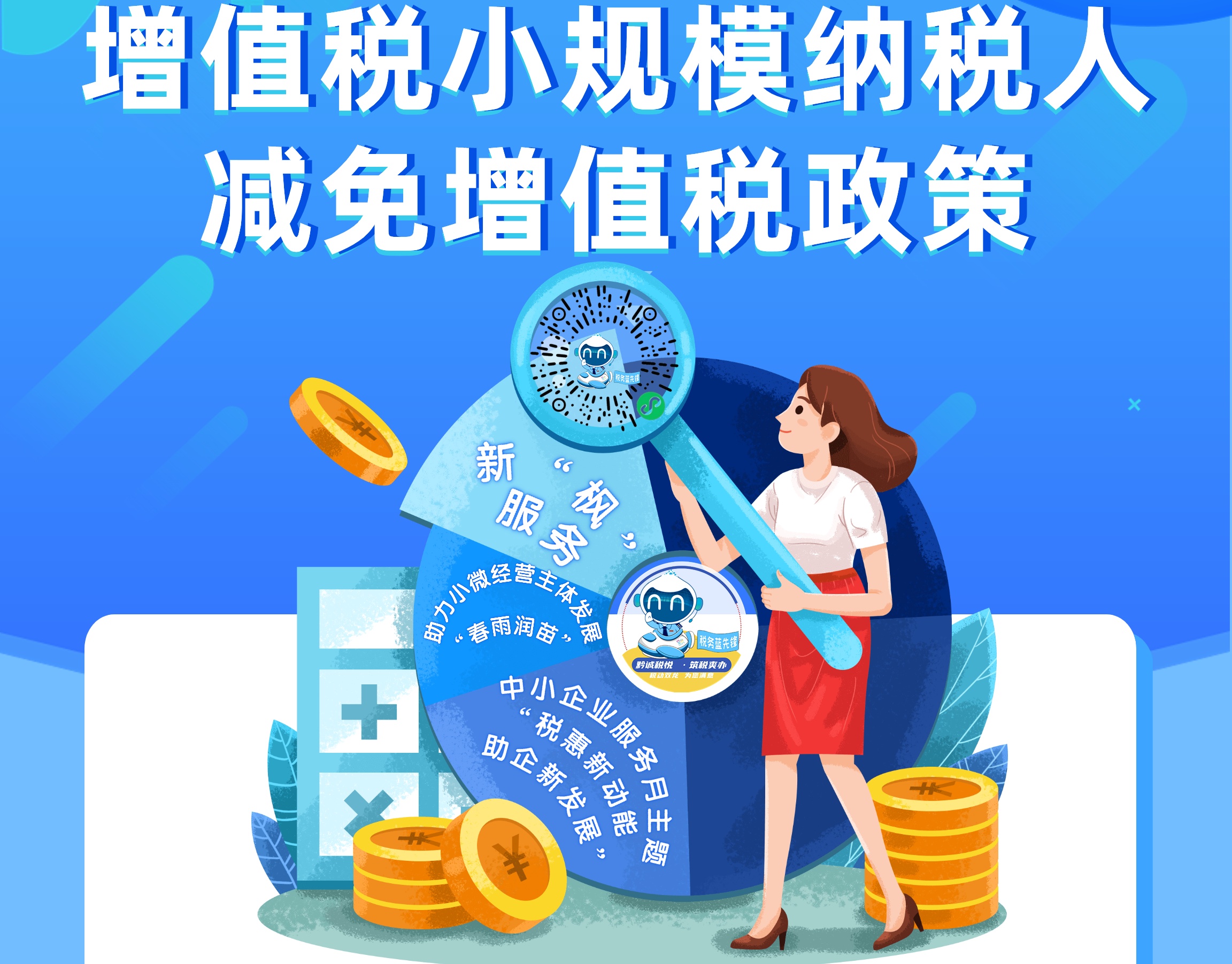 《税收小课堂》长图‖增值税小规模纳税人符合条件可减免增值税