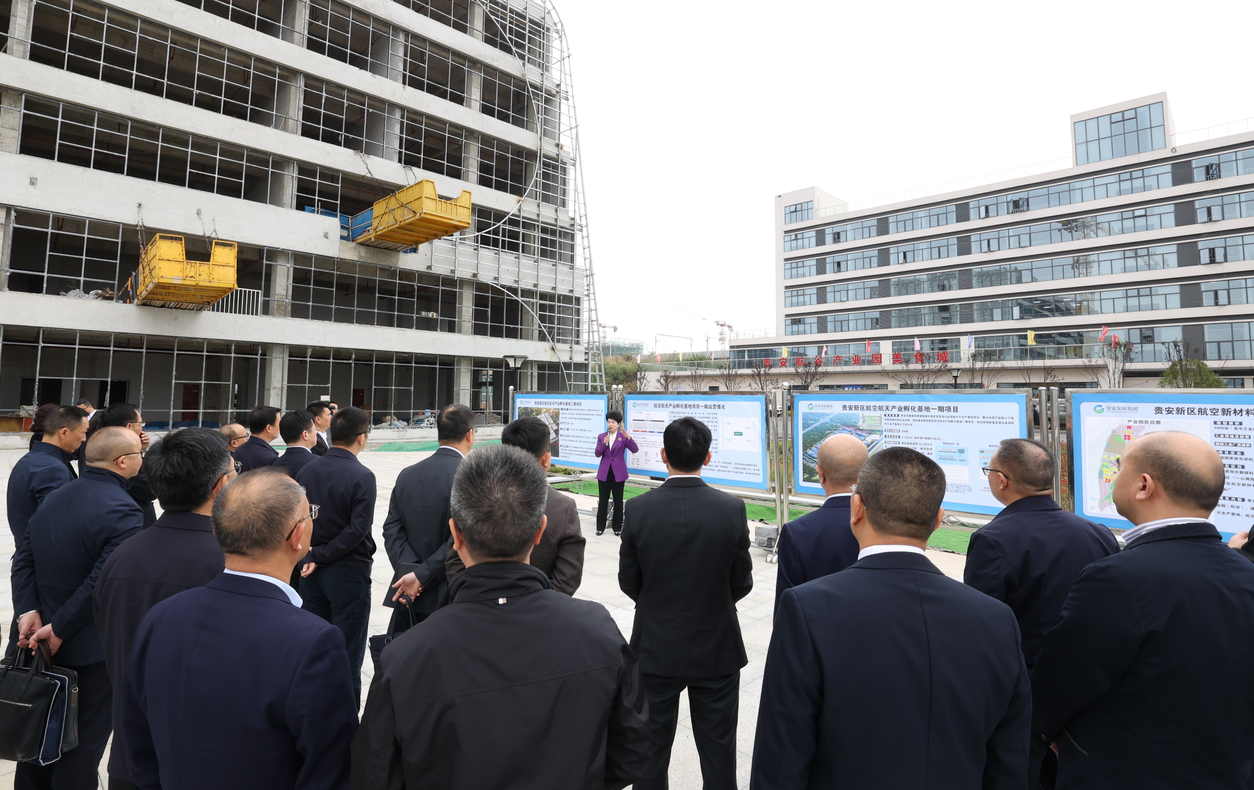 全省金融机构代表一行考察贵安航谷产业园