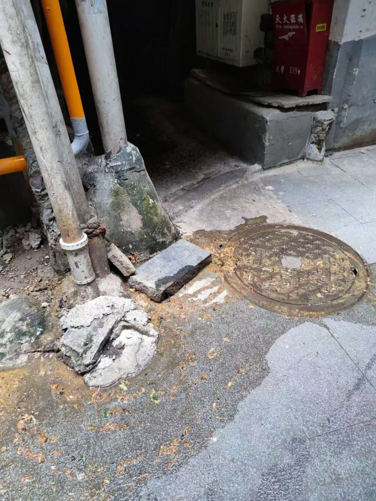 粪水外溢影响出行和生活