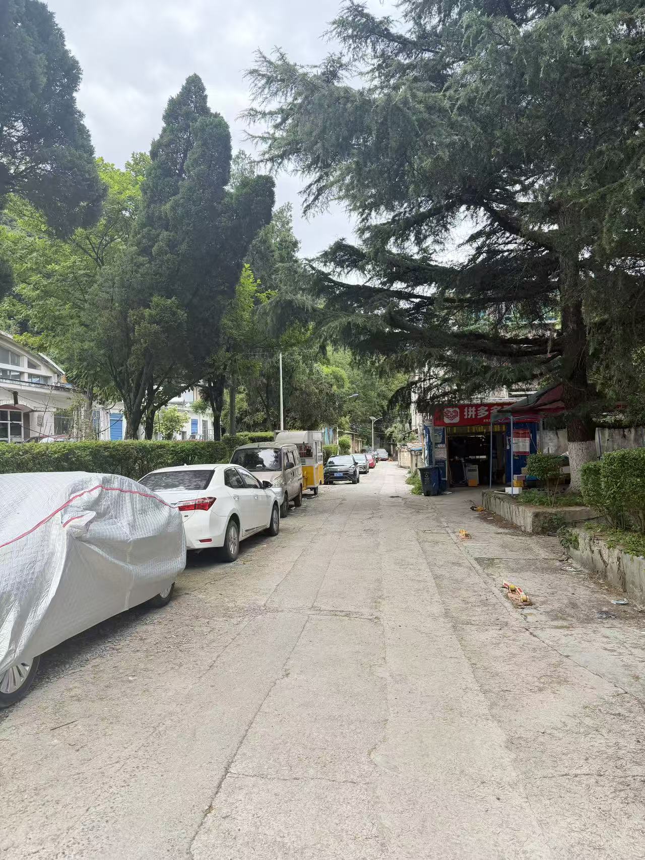 现场车辆占据半边道路