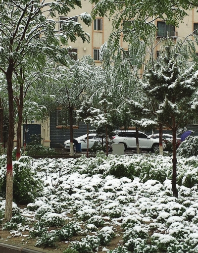 从5月1日凌晨4时开始,嘉峪关市出现雨夹雪天气,大雪纷纷扬扬,气温下降